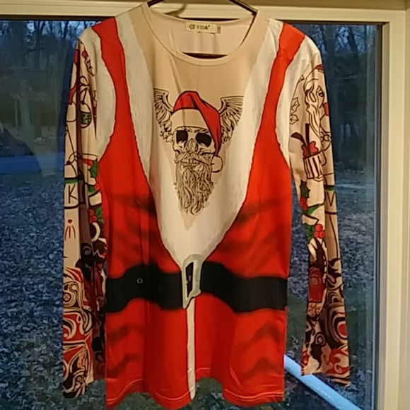 Other - Long Sleeve Tattooed Santa Shirt...